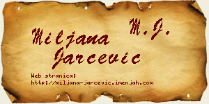 Miljana Jarčević vizit kartica